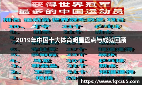 2019年中国十大体育明星盘点与成就回顾